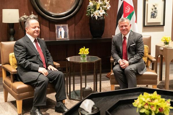 الملك يستقبل مسعود برزاني