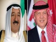 الملك يؤكد خلال اتصال هاتفي مع أمير دولة الكويت عمق العلاقات الأخوية الراسخة بين الأردن والكويت
